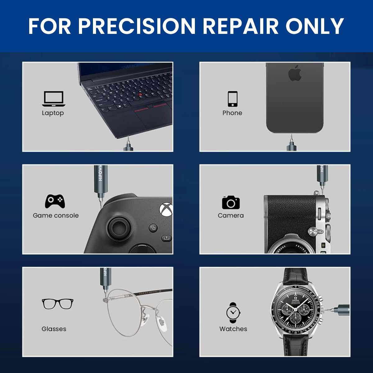 Serplex 49-in-1 Mini Electric Screwdriver Set with Carry Case, 5 Torque Precision Screwdriver with Light & LCD Display, Pry Bar, Tweezer, Precision Repair Kit for Phone, Camera, Laptop, Watch Serplex 49-in-1 Mini Electric Screwdriver Set with Carry Case, 5 Torque Precision Screwdriver with Light & LCD Display, Pry Bar, Tweezer, Precision Repair Kit for Phone, Camera, Laptop, Watch